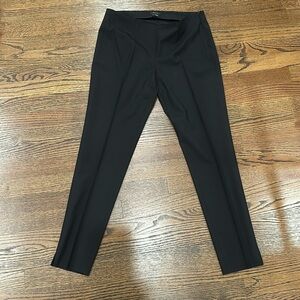 Theory cropped taper slack - black